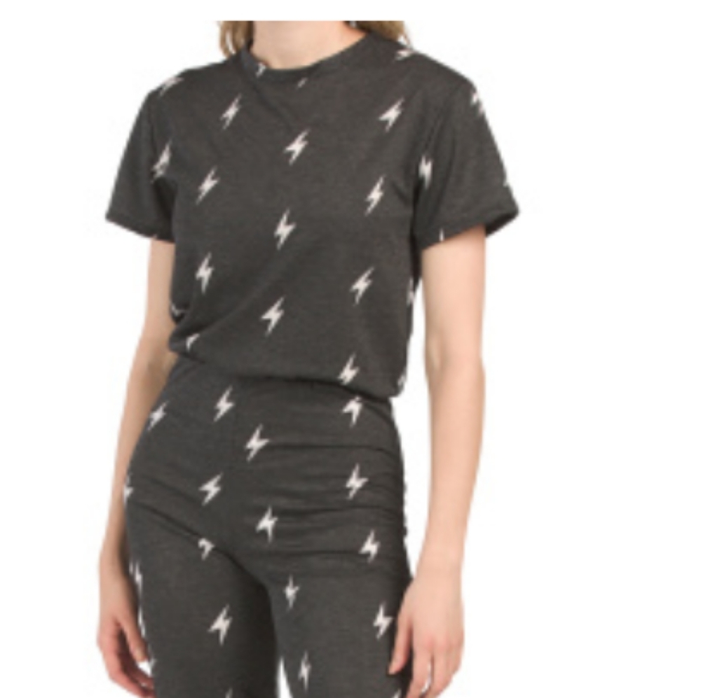 Venus rule thunderbolt short sleeve jumpsuit